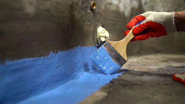 Commercial Wet Basement Repair project at a Lexington, MI business property by SJ Waterproofing Pros
